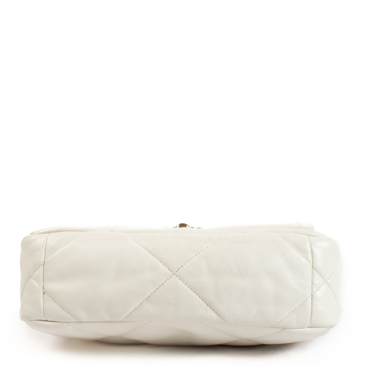 Chanel White Lambskin Medium Chanel 19 Flap Bag