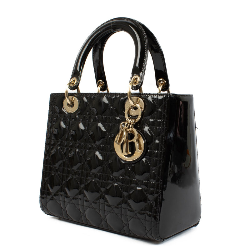 Authentic second hand Christian Dior Black Patent Leather Medium on Labellov.com