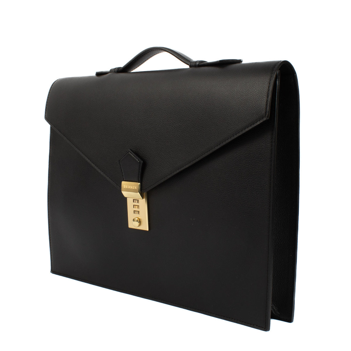 Delvaux Zwart Leren Consulat Aktetas