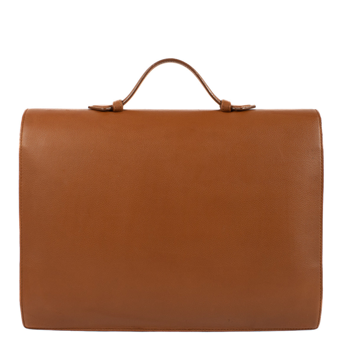 Porte-documents Consulat Delvaux en cuir camel