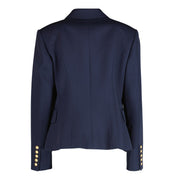 Balmain Blue Wool Double-breasted Jacket