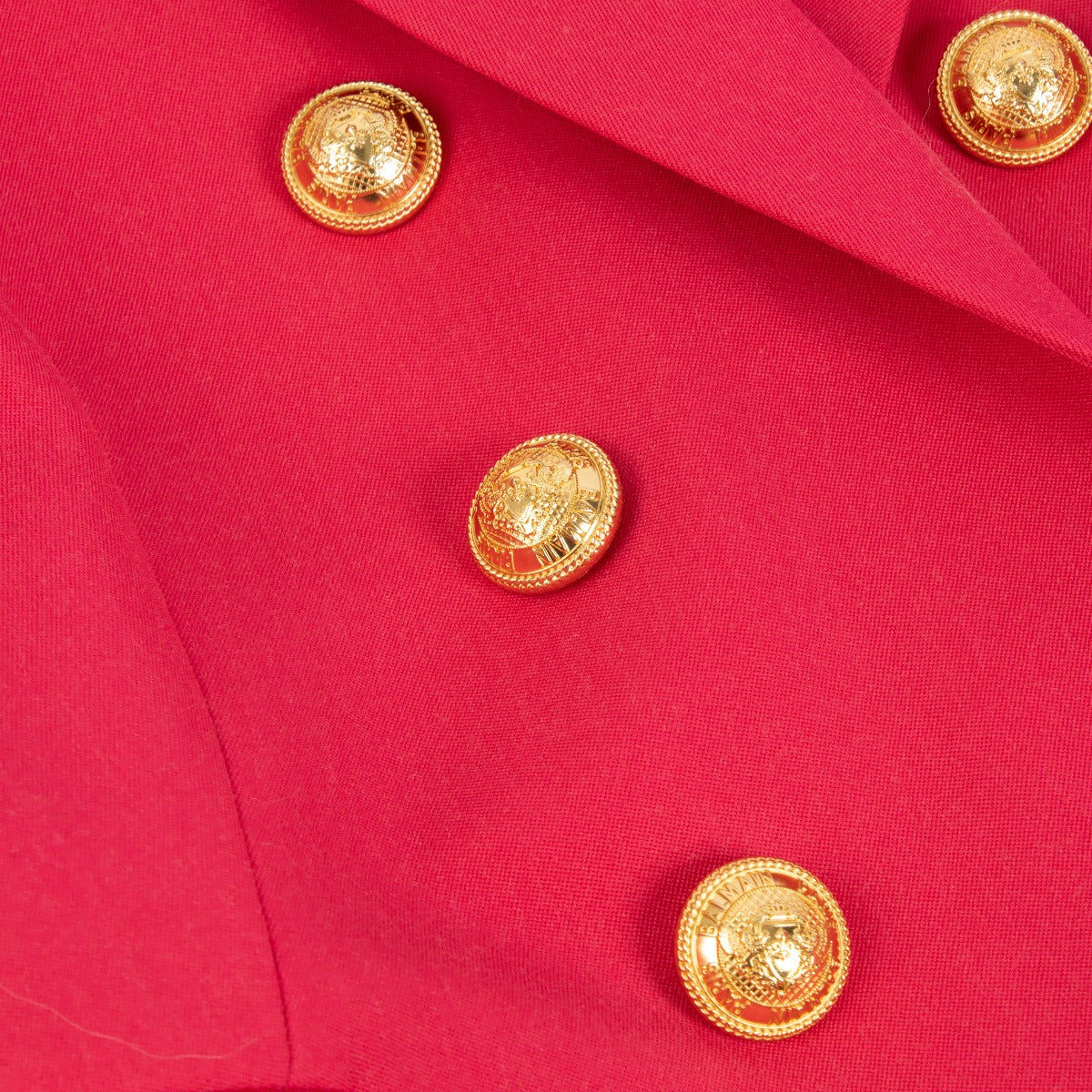Veste Balmain rose en laine à double boutonnage - Taille FR44