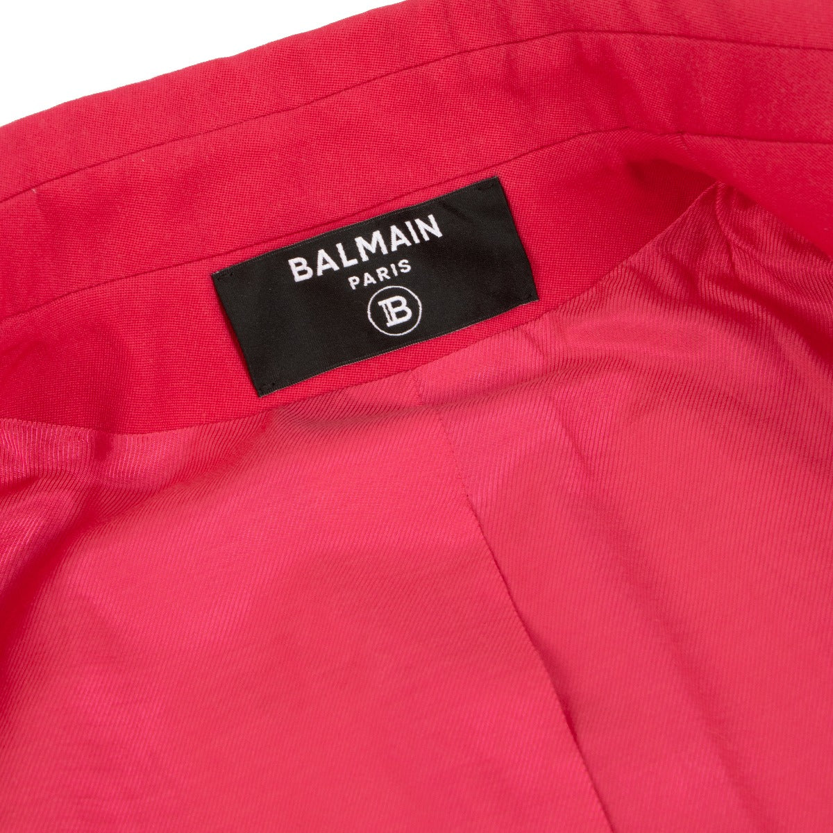 Veste Balmain rose en laine à double boutonnage - Taille FR44