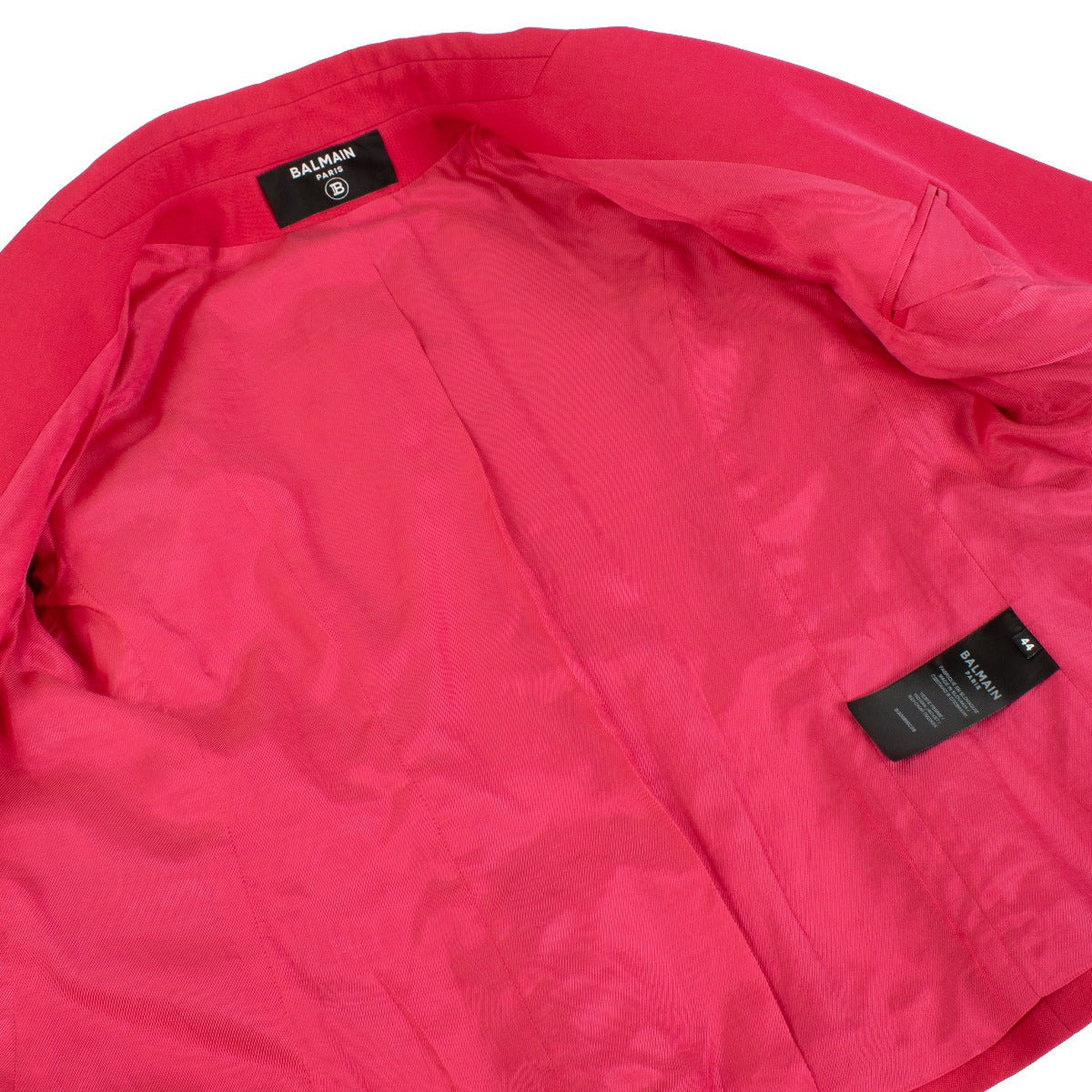 Veste Balmain rose en laine à double boutonnage - Taille FR44