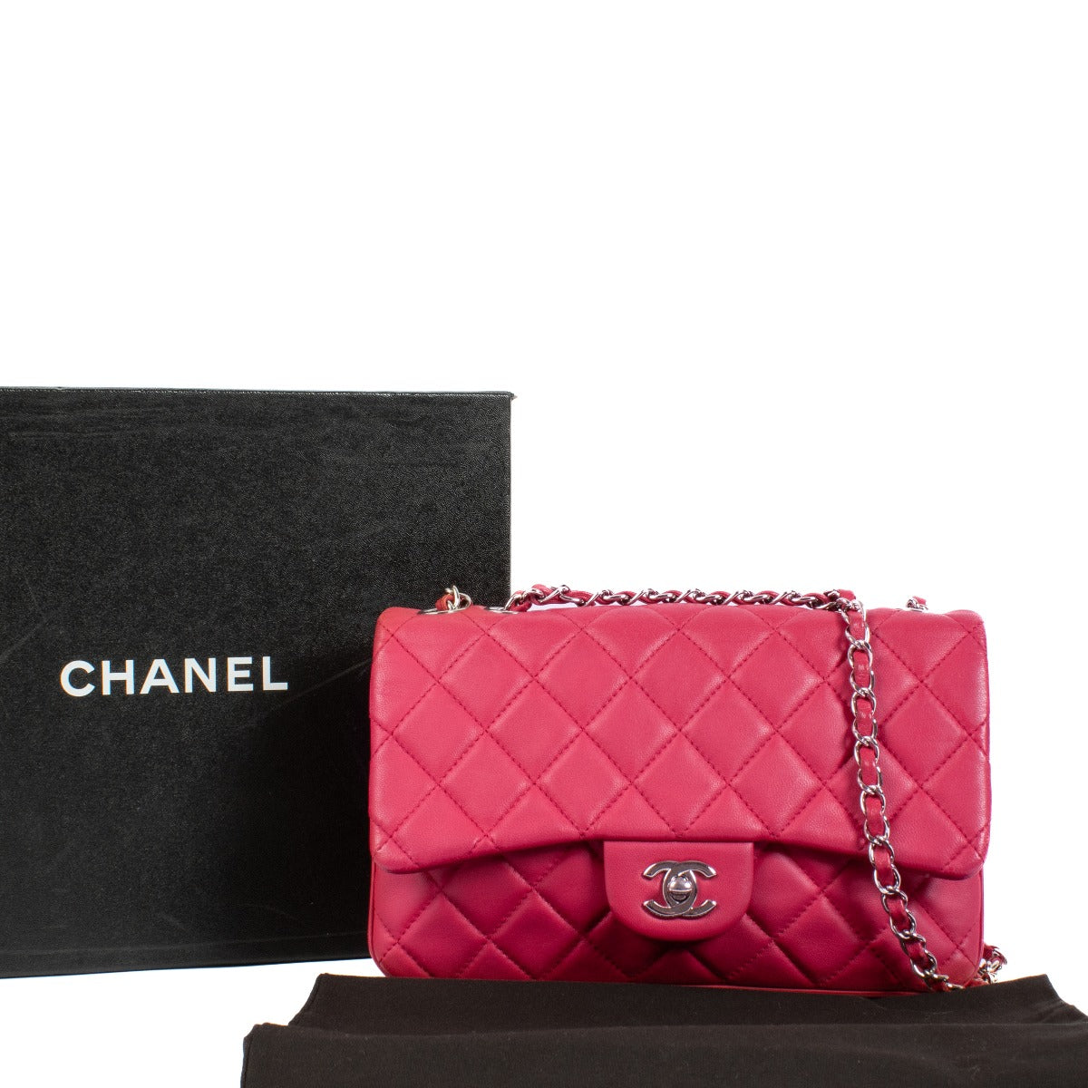Chanel Framboise Lambskin Accordion Flap Bag