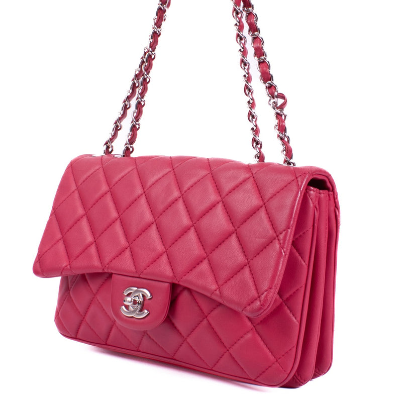 Chanel Framboise Lambskin Accordion Flap Bag