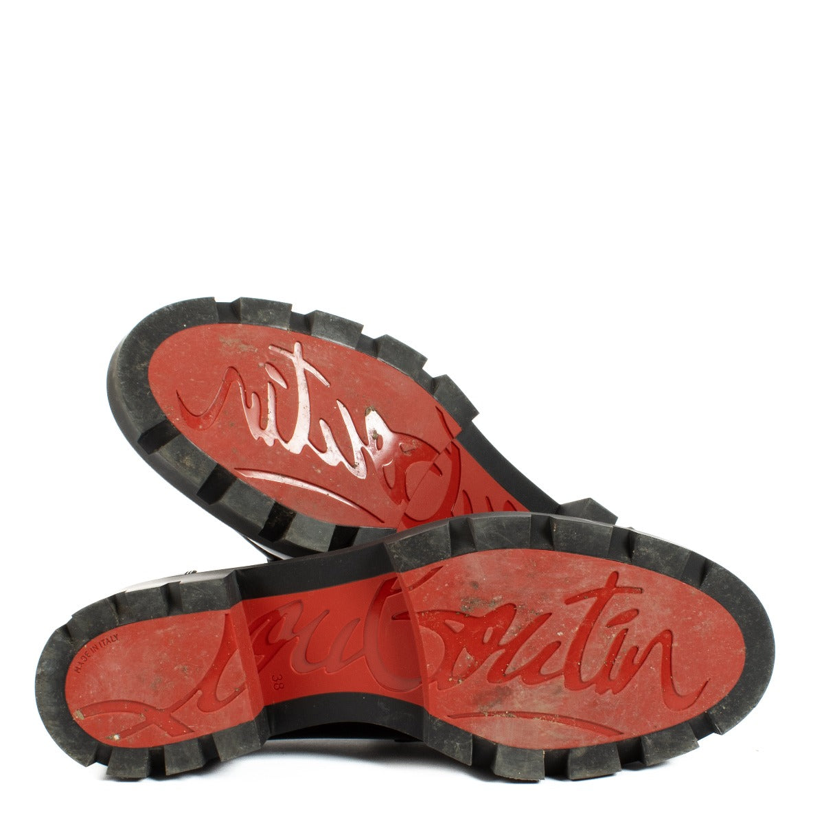 Christian Louboutin Black Loafers - Size 38, crafted from premium black leather with sleek lines and the iconic red sole, offering a stylish and luxurious design. Shop now on Labellov.com.