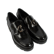 Christian Louboutin Black Loafers - Size 38, crafted from premium black leather with sleek lines and the iconic red sole, offering a stylish and luxurious design. Shop now on Labellov.com.