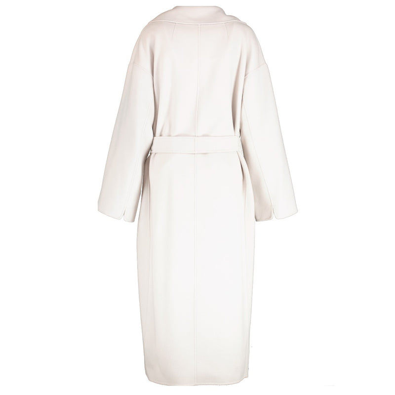 'S Max Mara Witte Wollen Jas - Maat FR42