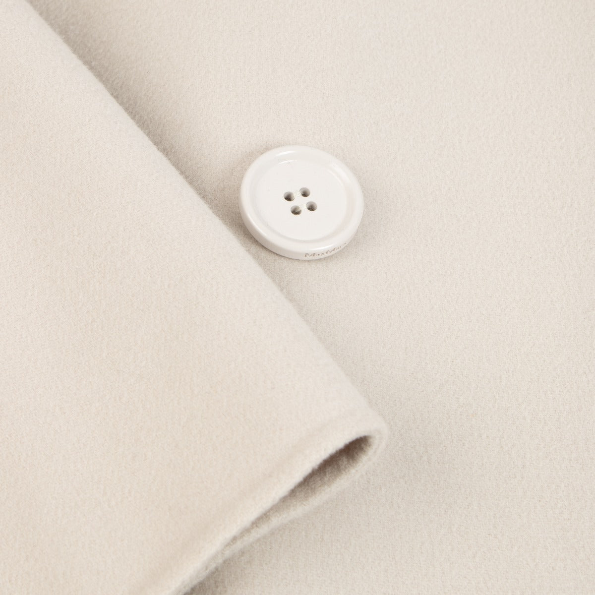 'S Max Mara Witte Wollen Jas - Maat FR42