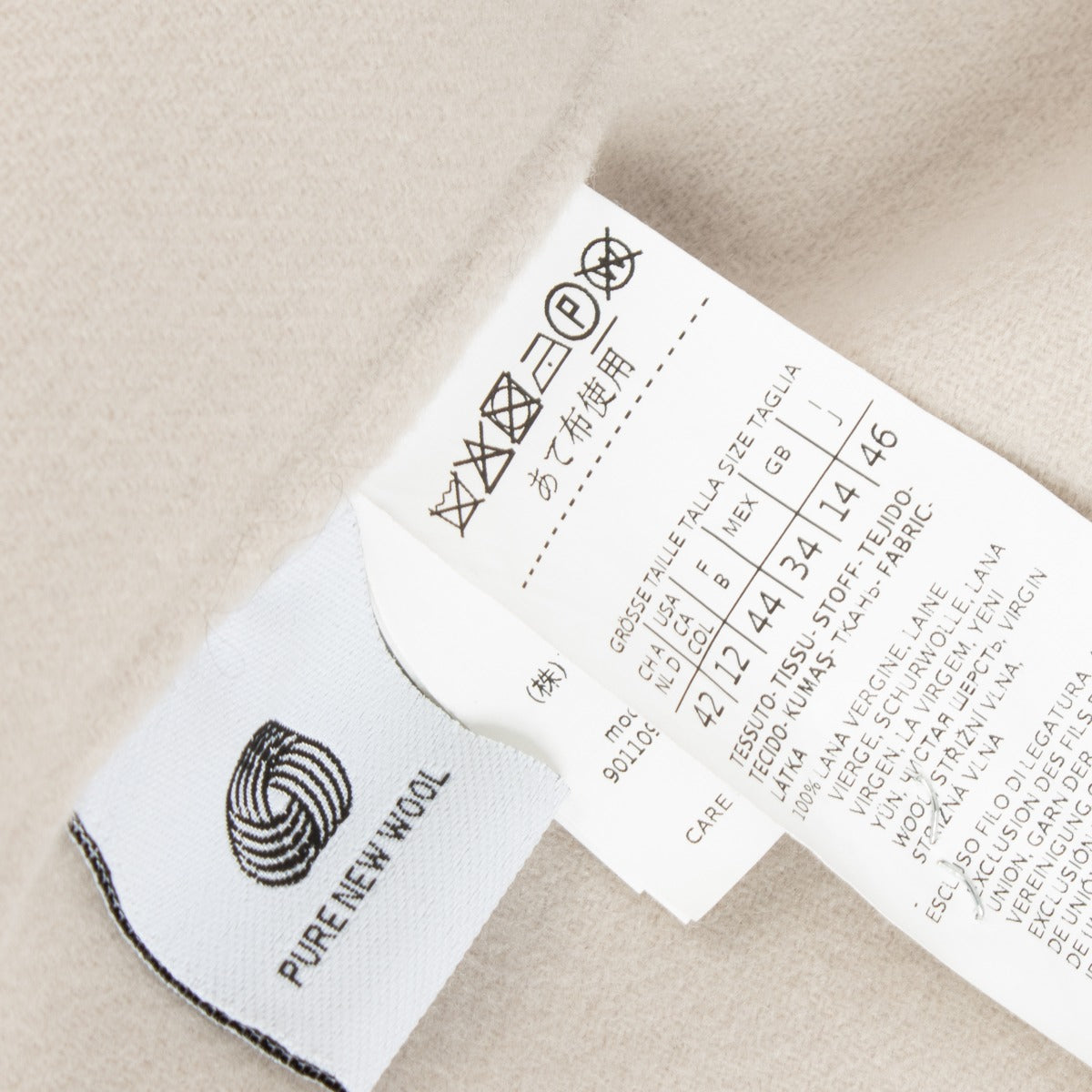 'S Max Mara Witte Wollen Jas - Maat FR42