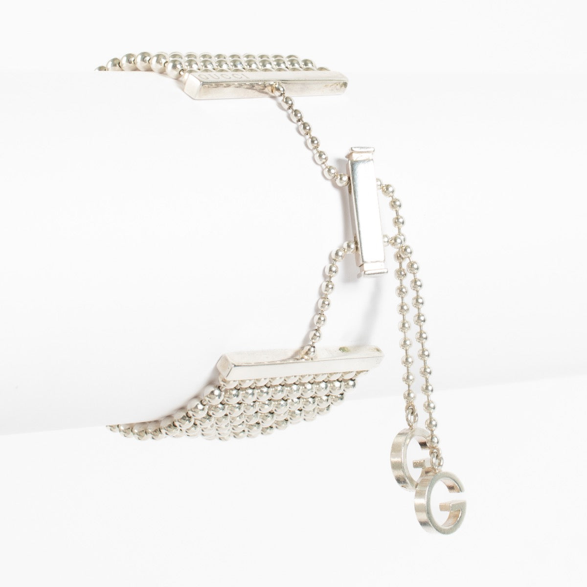 Authentic Second Hand Gucci Sterling Silver Multi Strand Bracelet on Labellov.com