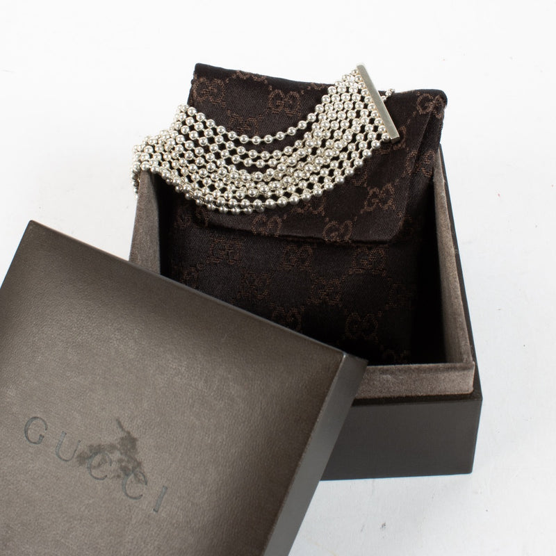 Authentic Second Hand Gucci Sterling Silver Multi Strand Bracelet on Labellov.com