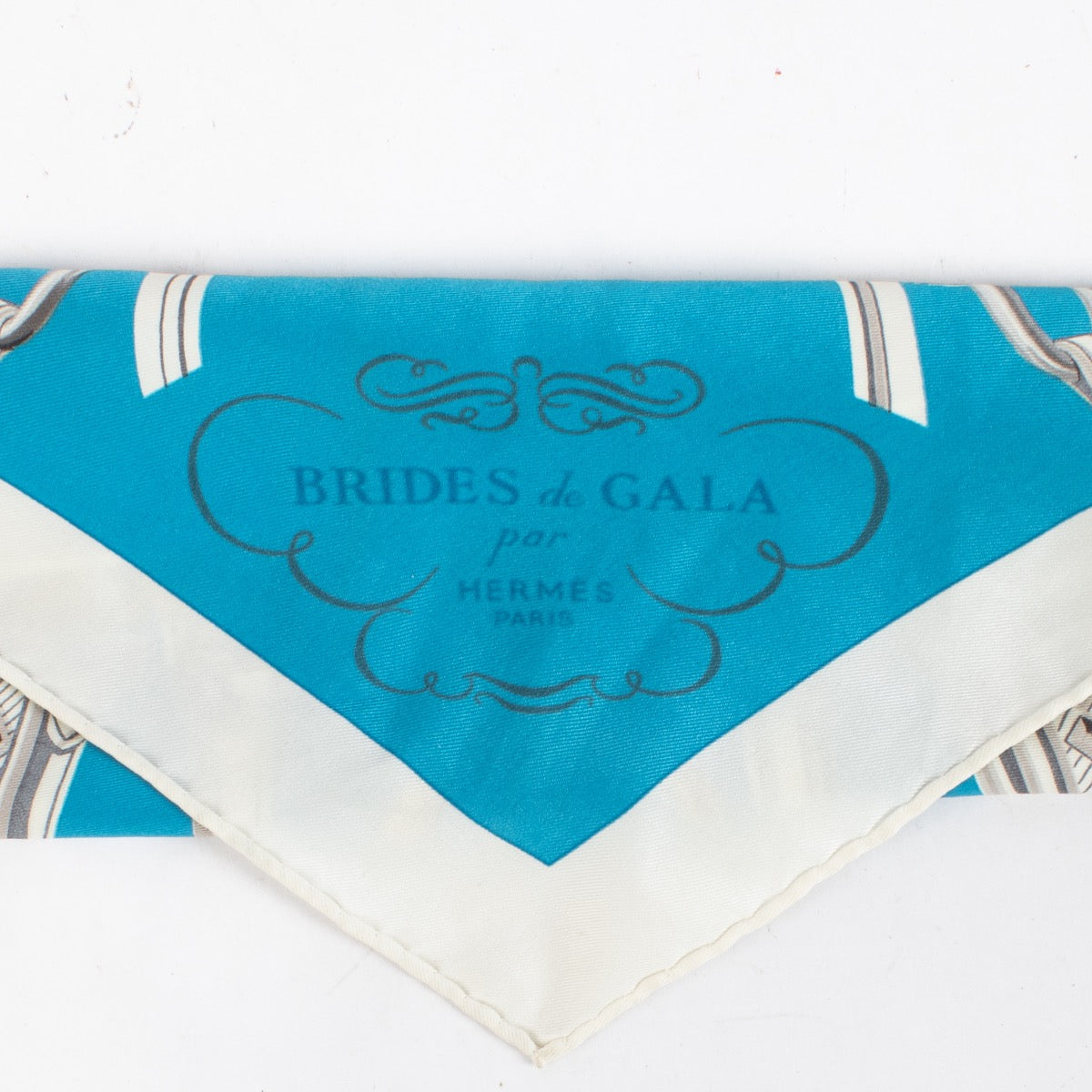 Authentic Second Hand Hermès Blue Triangle Brides de Gala Scarf on Labellov.com