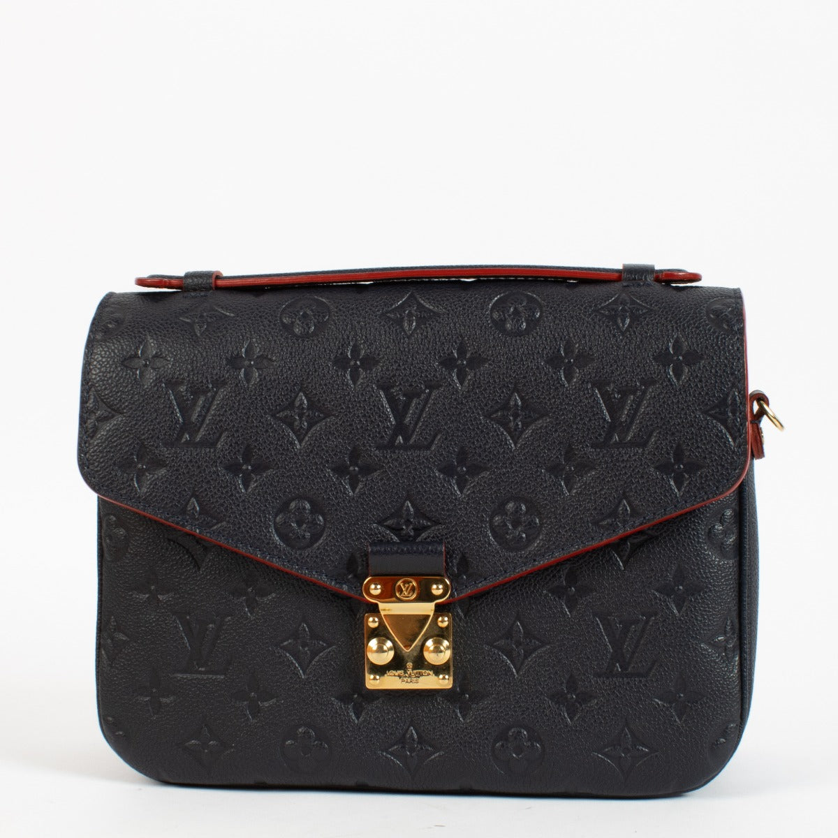 shop 100% authentic second hand Louis Vuitton Navy Monogram Empreinte Leather Pochette Metis on Labellov.com