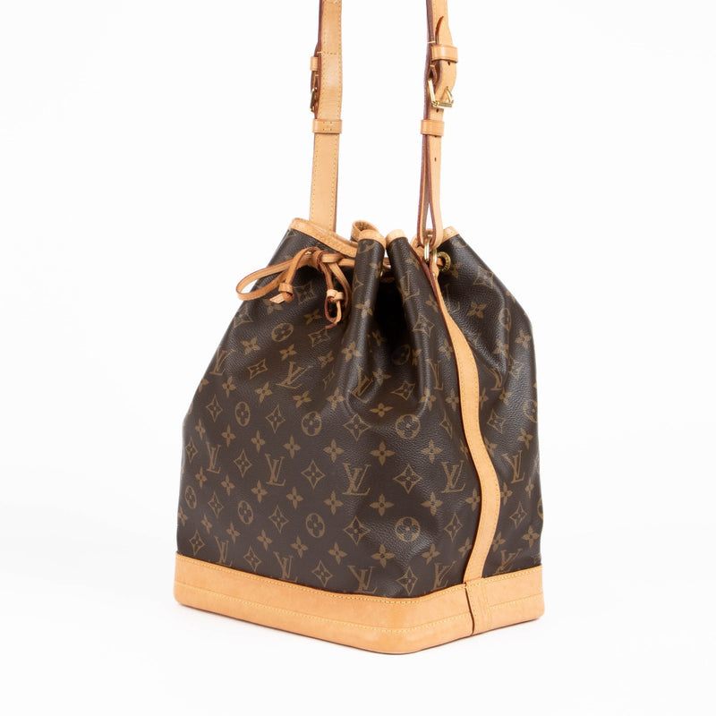 Authentic pre-loved Louis Vuitton Brown Monogram Canvas Noé Shoulder Bag on Labellov.com