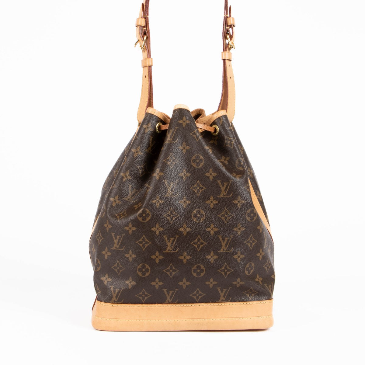 Authentic pre-loved Louis Vuitton Brown Monogram Canvas Noé Shoulder Bag on Labellov.com