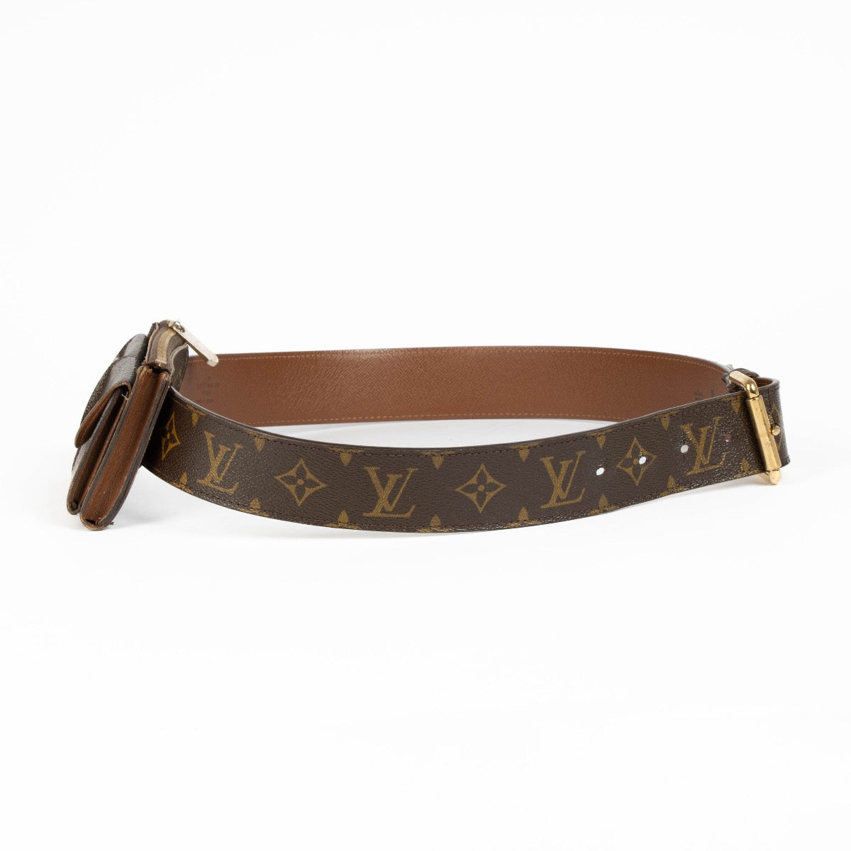 Authentic pre-loved Louis Vuitton Monogram Pochette Duo 40 Belt -Size 85 on Labellov.com