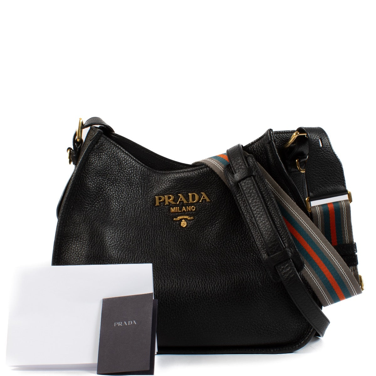 shop 100% authentic second hand Prada Black Daino Crossbody Bag on Labellov.com