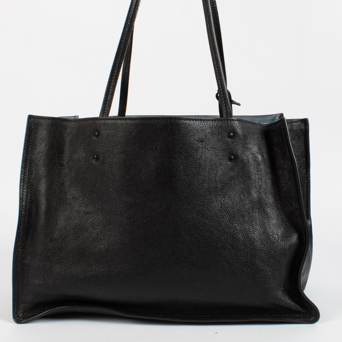 Sac cabas Prada Etiquette petit format en veau glacé noir