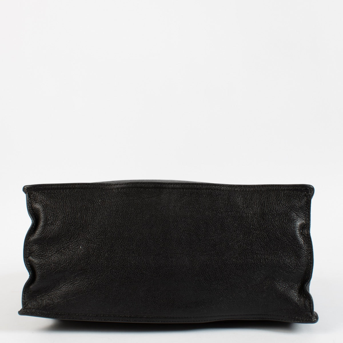 Sac cabas Prada Etiquette petit format en veau glacé noir