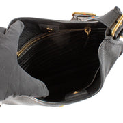 shop 100% authentic second hand Prada Black Daino Crossbody Bag on Labellov.com