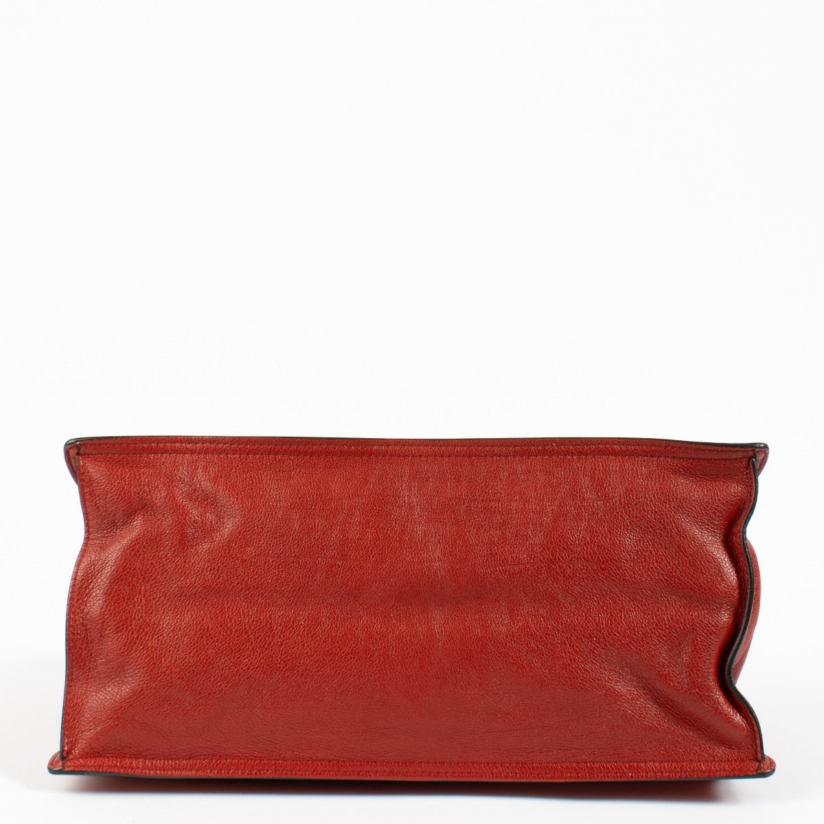 Prada Red Glace Calf Etiquette Small Tote Bag