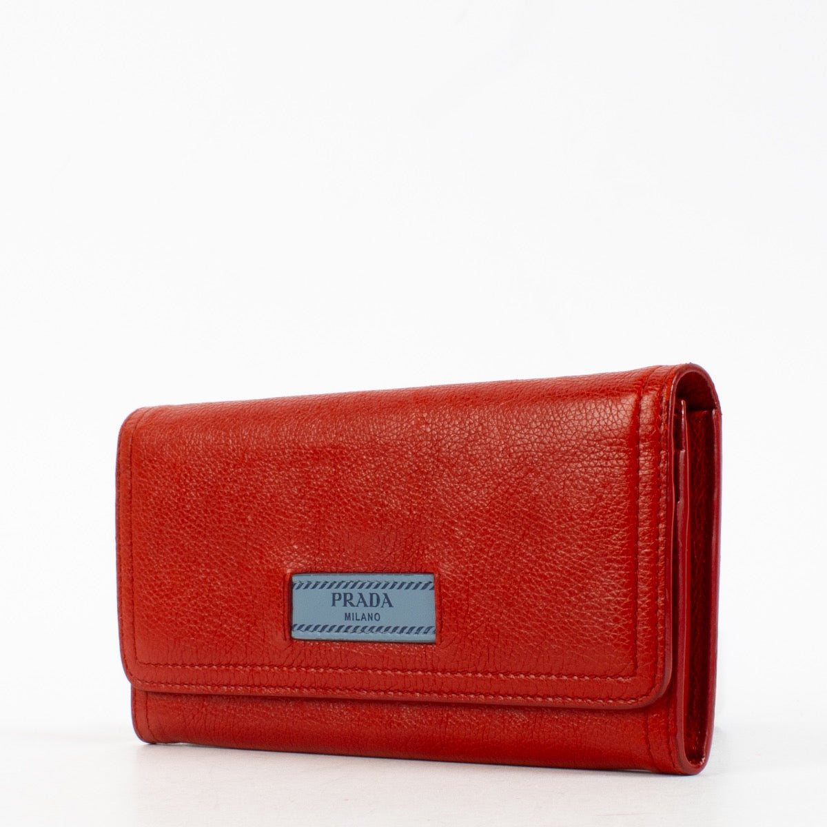 Authentic Second Hand Prada Red Etiquette Long Wallet on Labellov.com