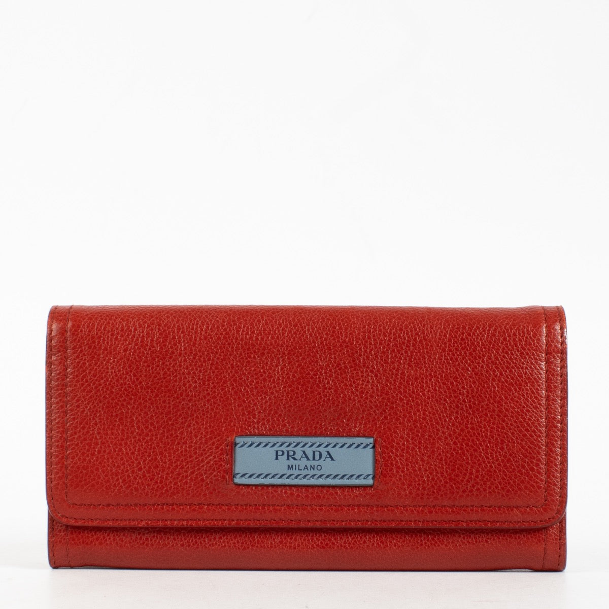 Authentic Second Hand Prada Red Etiquette Long Wallet on Labellov.com