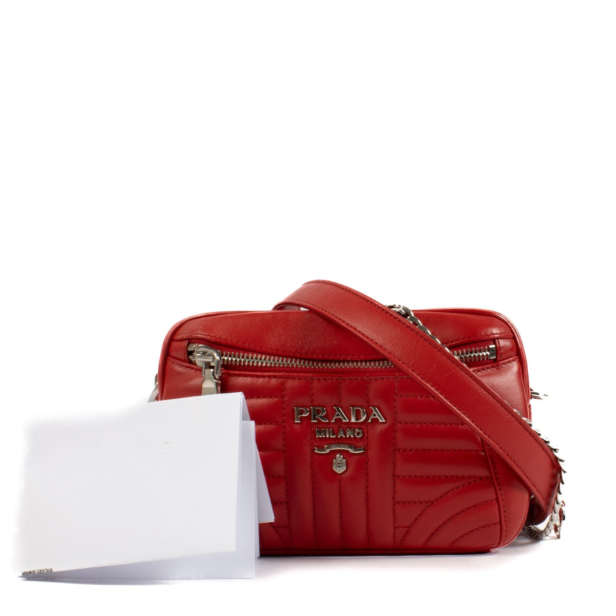 shop 100% authentic second hand Prada Red Marsupio Crossbody Bag on Labellov.com