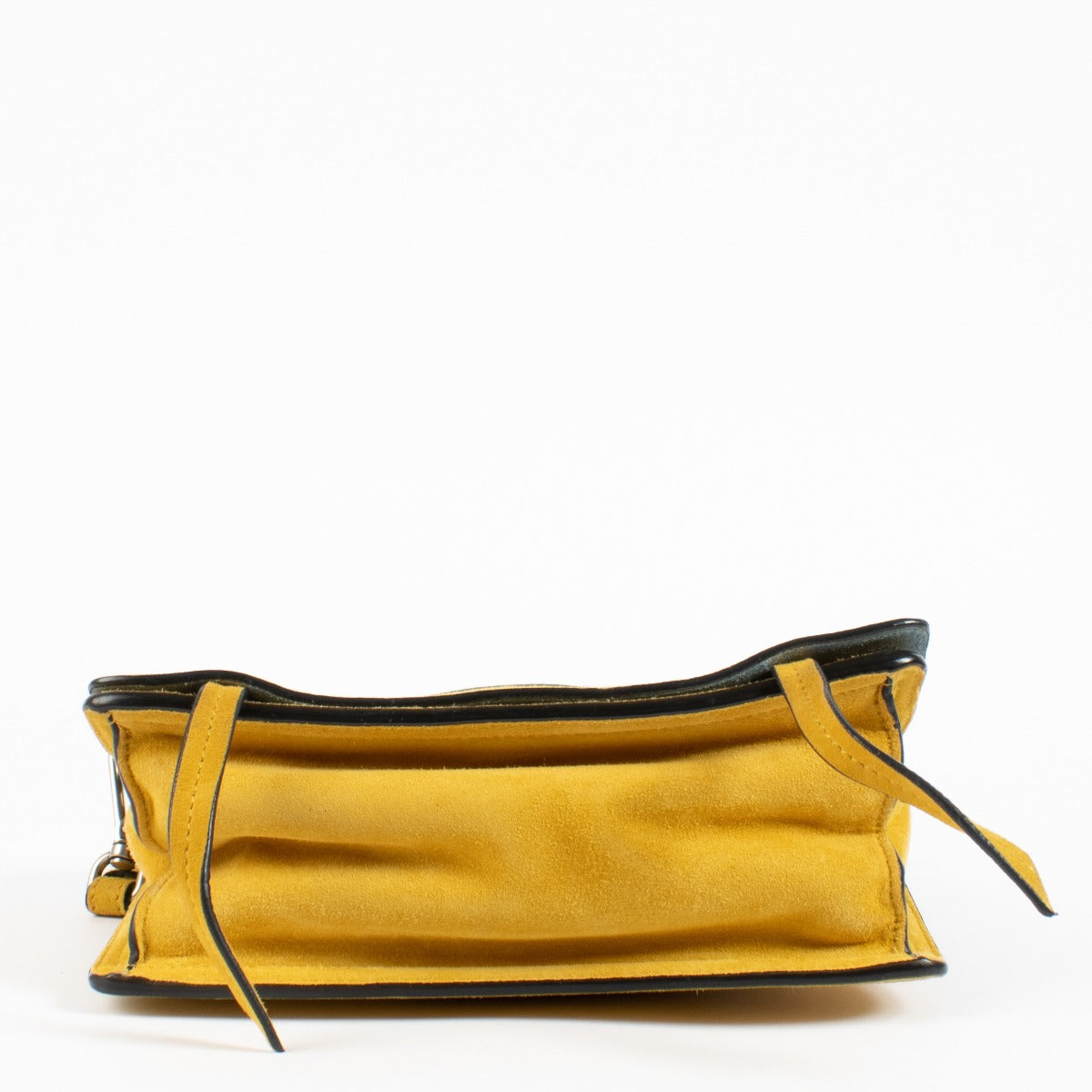 Prada Yellow Suede Etiquette Small Shoulder Bag