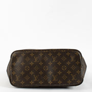 Louis Vuitton Monogram Neverfull tote bag in brown coated canvas with leather handles, pre-owned condition at Labellov.com