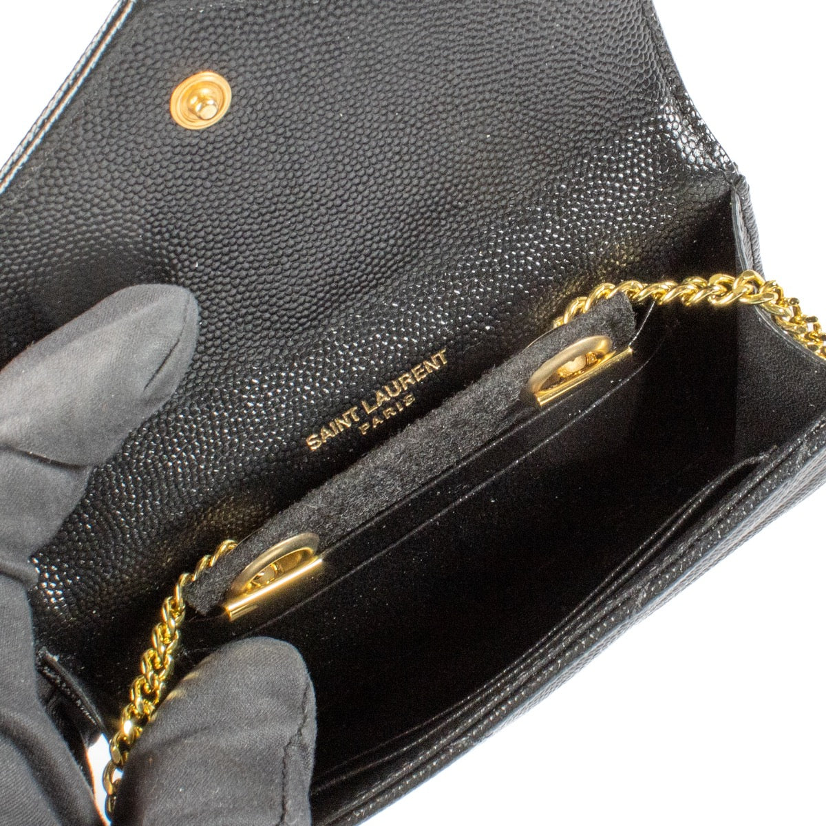 shop 100% authentic second hand Saint Laurent Black Cassandre Small Wallet on Labellov.com