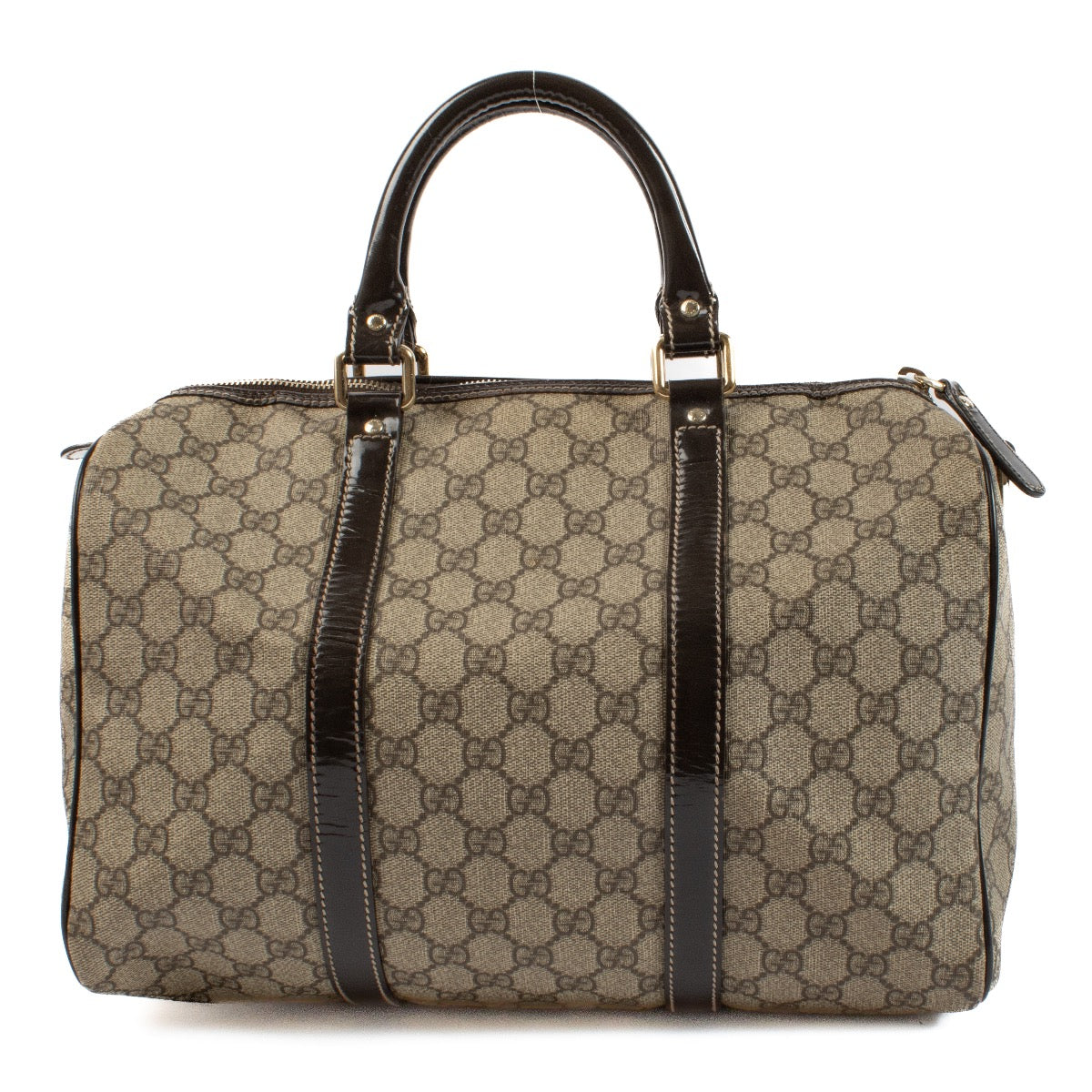 shop 100% authentic second hand Gucci Brown Monogram GG Joy Boston Medium Bag on Labellov.com