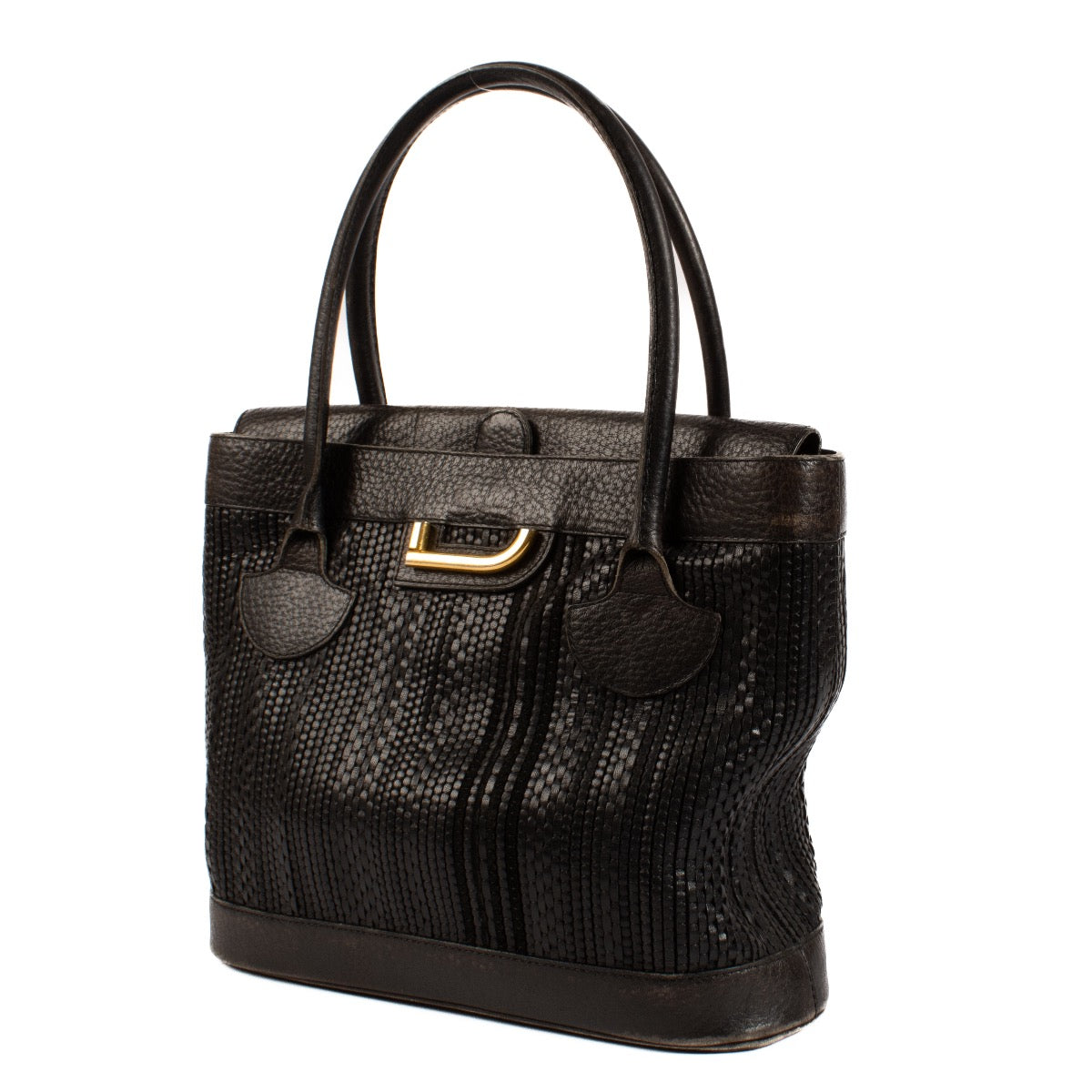 shop 100% authentic second hand Delvaux Black Toile De Cuir Bag on Labellov.com
