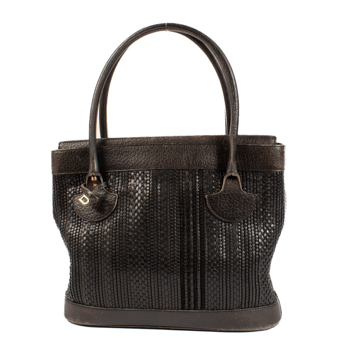 shop 100% authentic second hand Delvaux Black Toile De Cuir Bag on Labellov.com