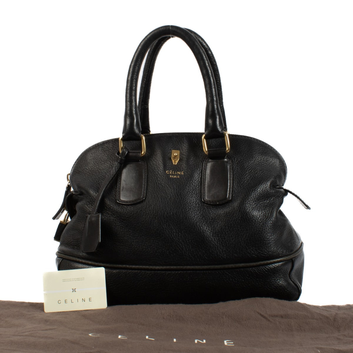 Shop 100% authentic secondhand Celine Black Bowling Top Handle Bag on Labellov.com