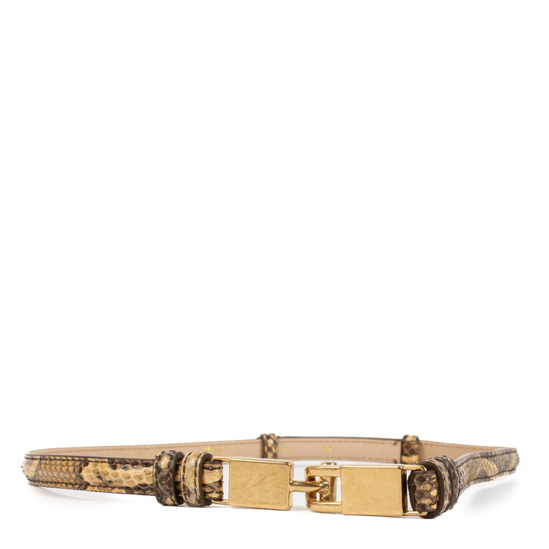 Celine Python Lock Belt - size M