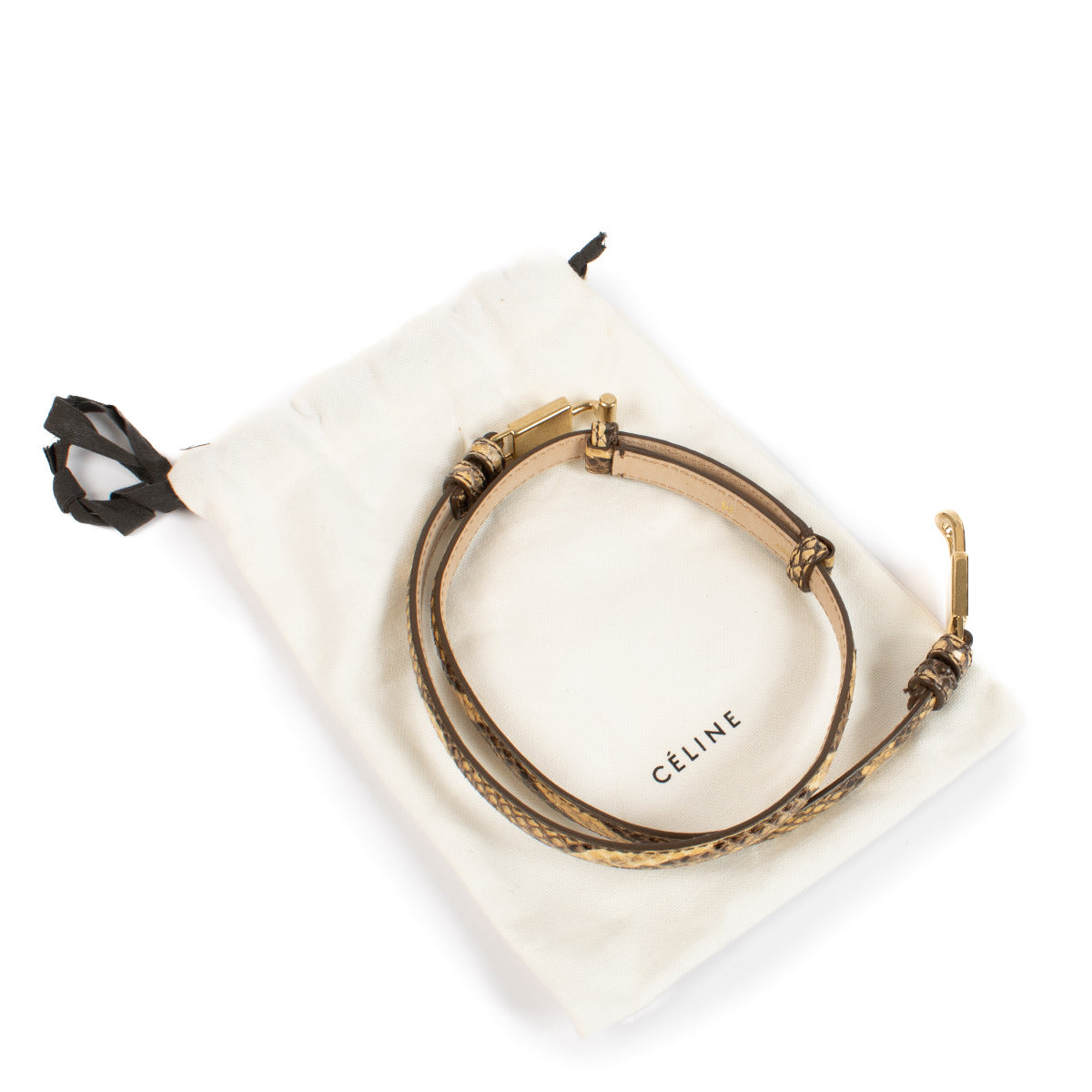 Celine Python Lock Belt - size M