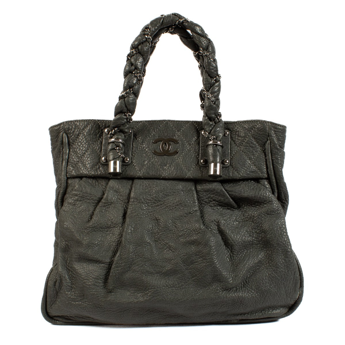 Shop 100% authentic secondhand Chanel Grey Lady Braid Tote Bag on Labellov.com