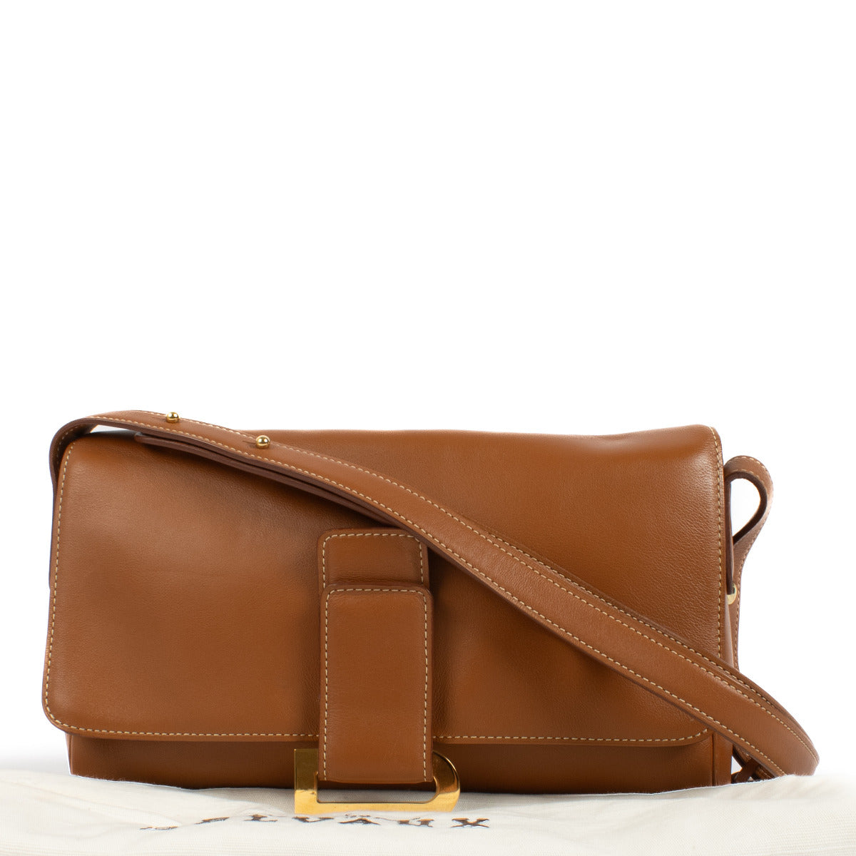Sac bandoulière Delvaux Camel Passerelle