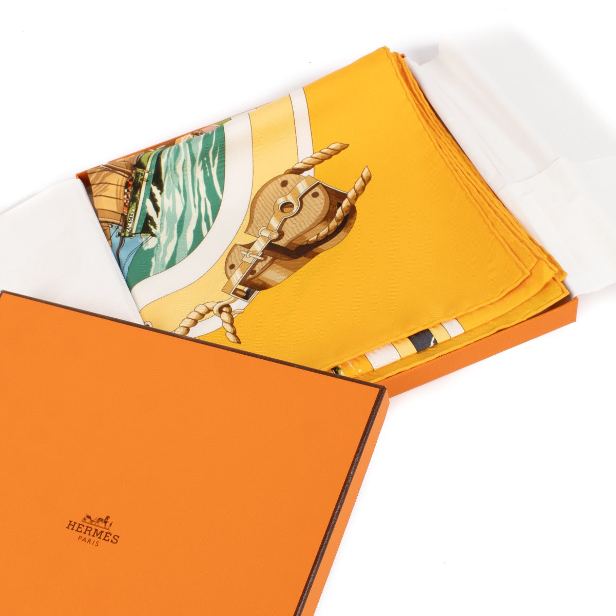 shop 100% authentic second hand Hermès Belles Amures Silk Scarf on Labellov.com