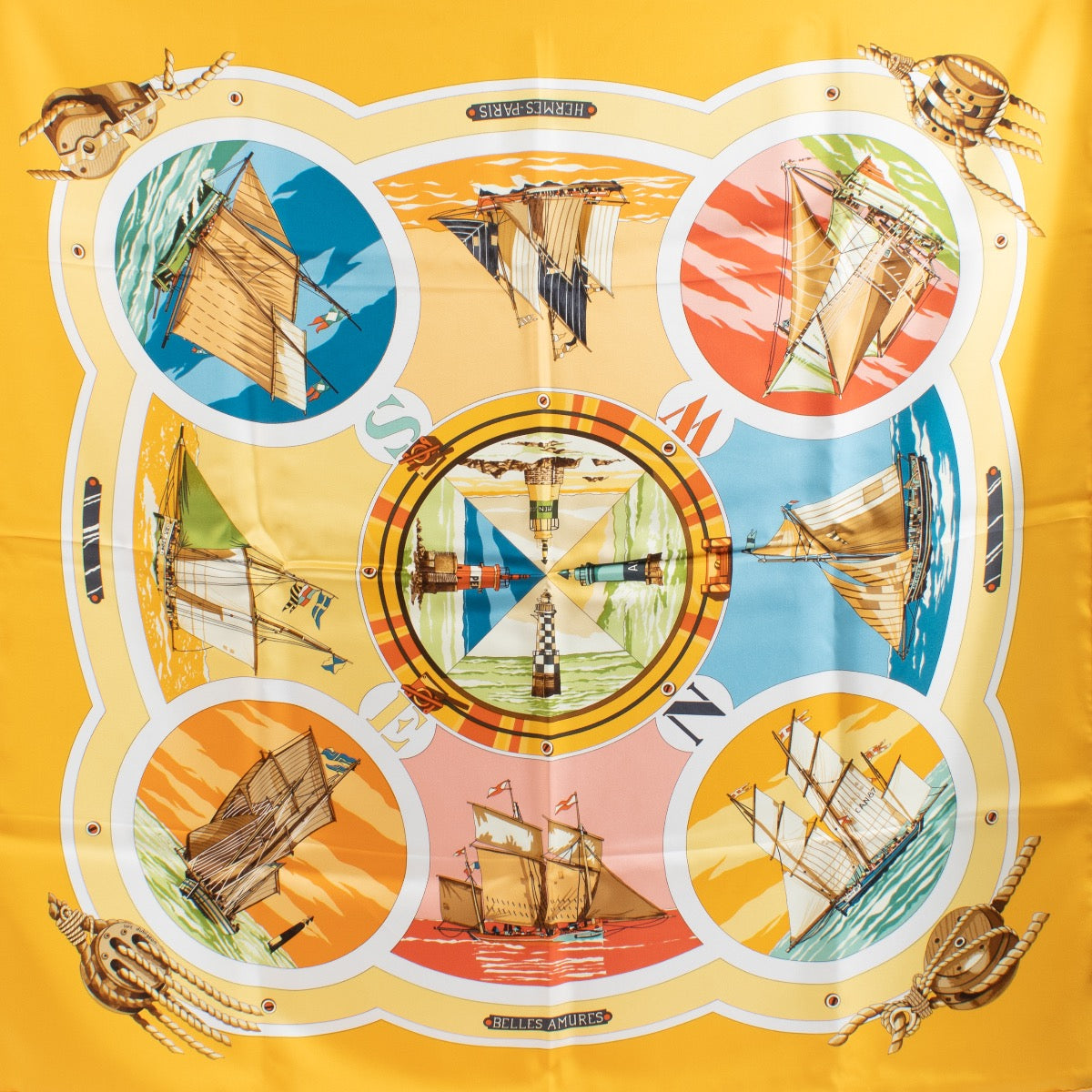 shop 100% authentic second hand Hermès Belles Amures Silk Scarf on Labellov.com