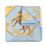 Hermès Light Blue Ecole Portugaise d’Art Equestre 90 Scarf