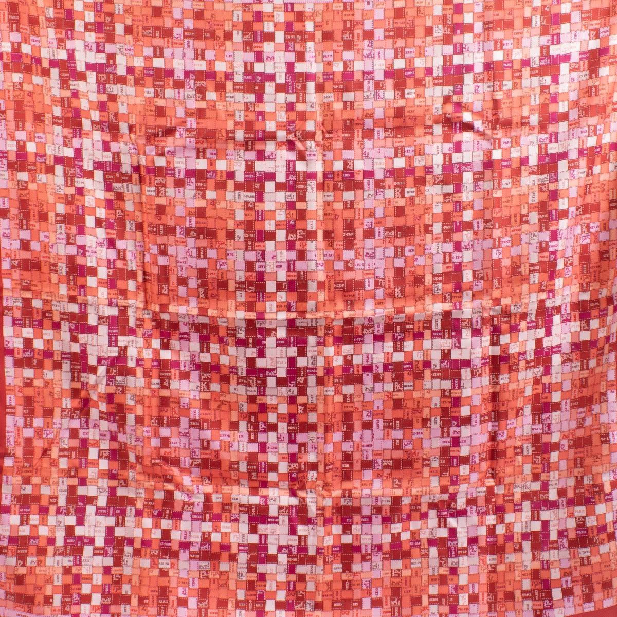 shop 100% authentic second hand Hermès Red Bolduc Au Carré Silk Scarf on Labellov.com