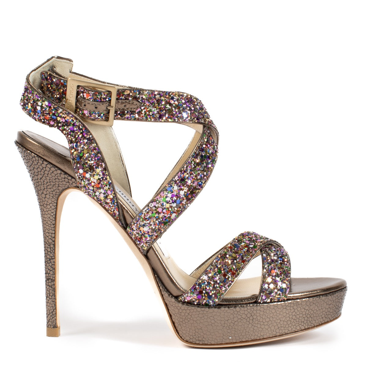 shop 100% authentic second hand Jimmy Choo Multicolor Glitter Heels - Size 38 on Labellov.com