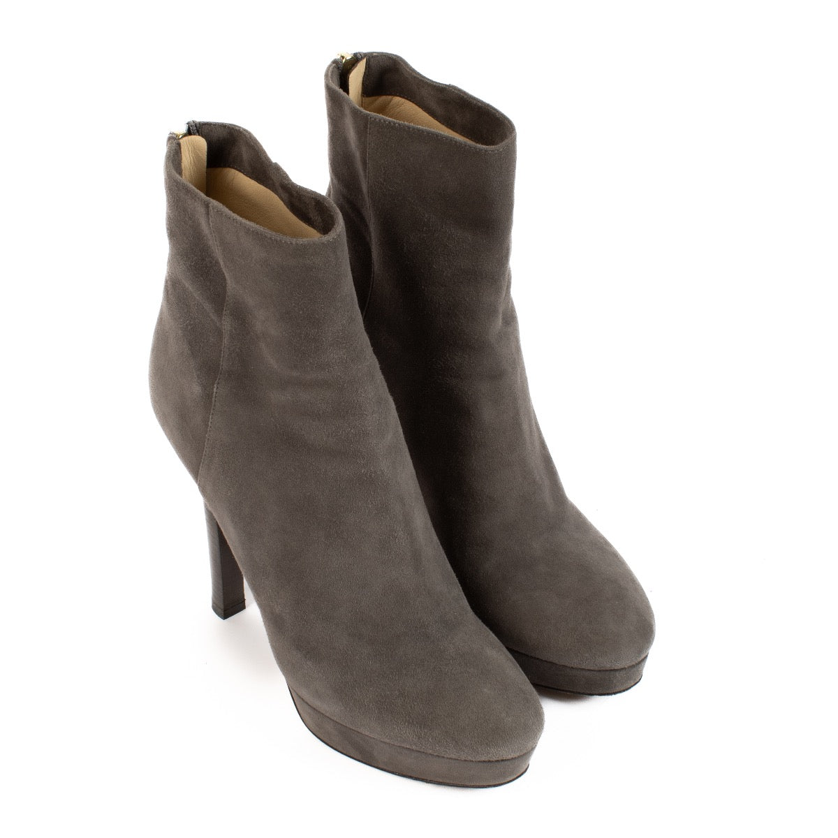 shop 100% authentic second hand Jimmy Choo Grey Ankle Boots - Size 38 1/2 on Labellov.com