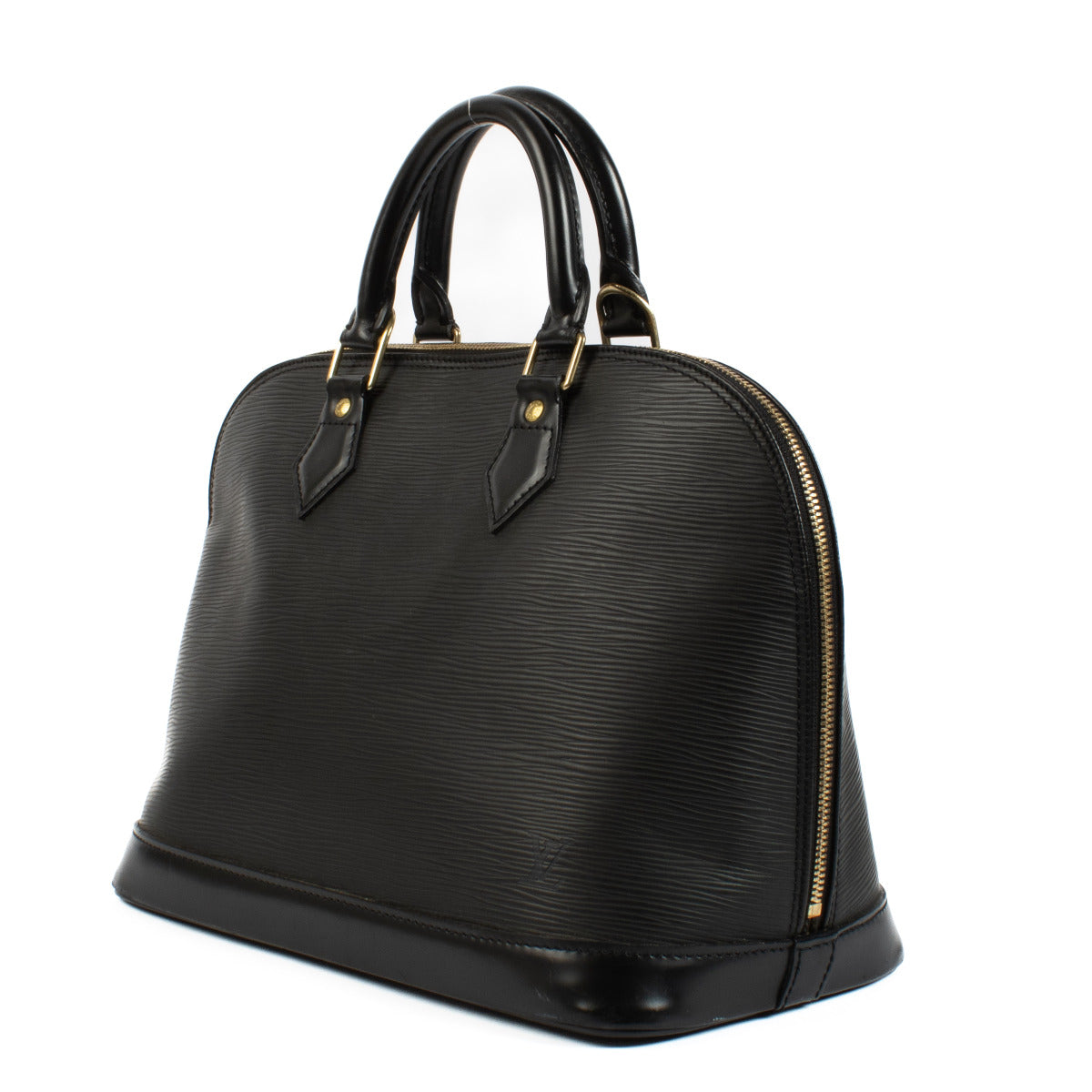 Louis Vuitton Black Epi Leather Alma PM aan de beste prijs bij Labellov tweedehands designer handtassen en accessoires aan de beste prijs.