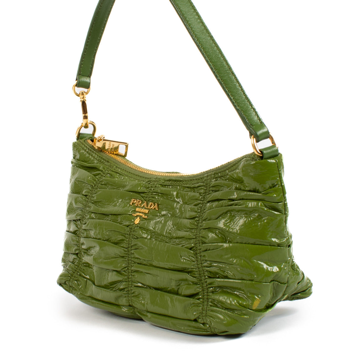 Prada Green Patent Leather Bag