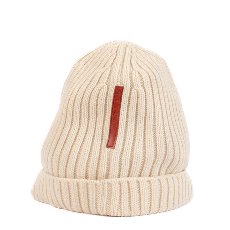 shop 100% authentic second hand Prada White Scarf Beanie Set on Labellov.com